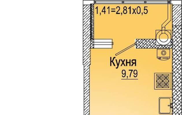 Студия, 0.00 м<sup>2</sup>, 0/25 эт.
