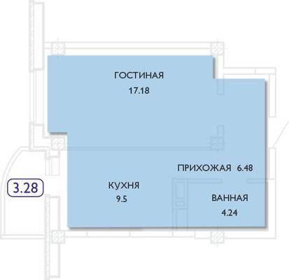 Студия, 0.00 м<sup>2</sup>, 0/18 эт.