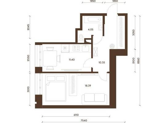 Студия, 0.00 м<sup>2</sup>, 0/0 эт.