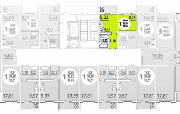 Студия, 0.00 м<sup>2</sup>, 0/19 эт.