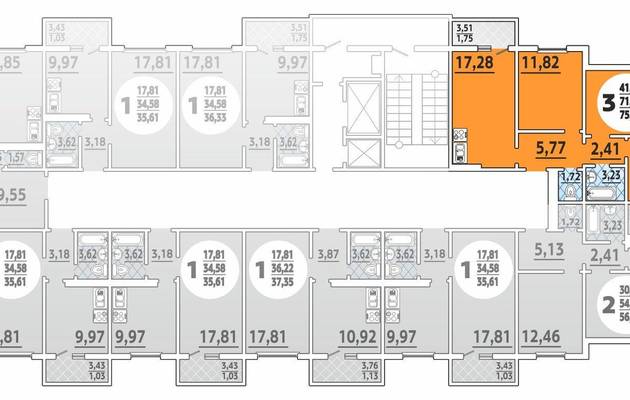 Студия, 0.00 м<sup>2</sup>, 0/19 эт.