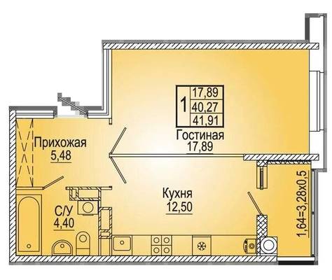 Студия, 0.00 м<sup>2</sup>, 0/25 эт.