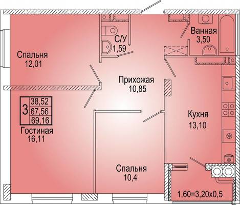 Студия, 0.00 м<sup>2</sup>, 0/25 эт.
